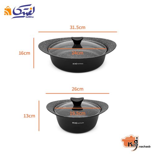 سرویس 8 پارچه درب پیرکس ساینا مایلستون کاج تفلون