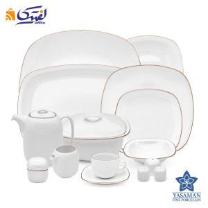سرویس چینی یاسمن کواترو 77 پارچه زرین رزگلد