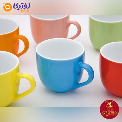 سرویس 12 پارچه قهوه خوری چینی زرین ایتالیا اف طرح پسته