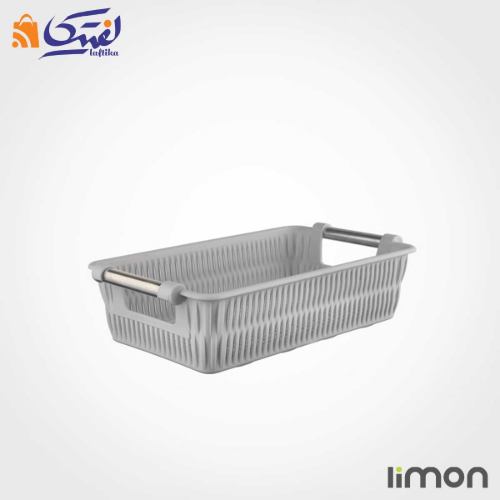 سبد طرح بامبو دسته استیل لیمون سایز 3 1386