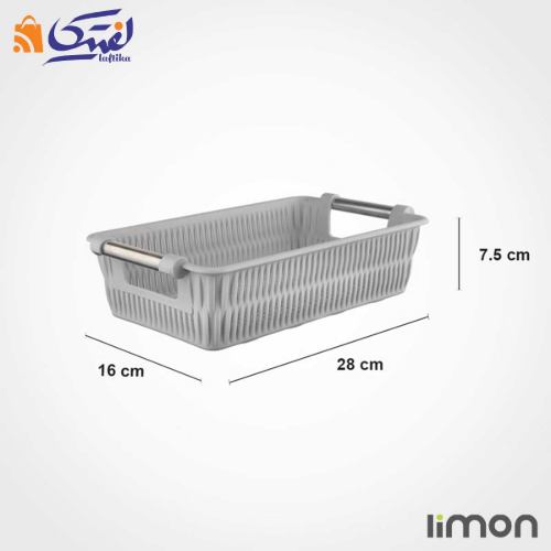 سبد طرح بامبو دسته استیل لیمون سایز 3 1386