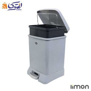 قیمت سطل زباله با آرام بند 12 لیتری چهارگوش لیمون 1628