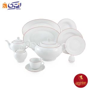 سرویس چینی زرین ایتالیا اف طرح زرین رزگلد 12 نفره 102 پارچه