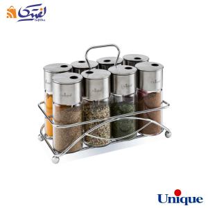 ست جا ادویه ای استیل یونیک مستطیل 8 تایی UN-1624