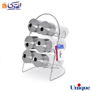 ست جا ادویه ای هلالی استیل یونیک 6 تایی UN-1628