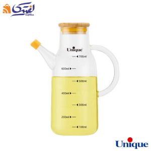 ظرف روغن ریز 700 میلی لیتری یونیک UN-2007 درب بامبو