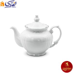 قوری چینی زرین چهار ترک طرح سمن