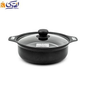 تابه گرانیتی 2 دسته درب دار  سارا سایز 24 مدل YWDT-3324