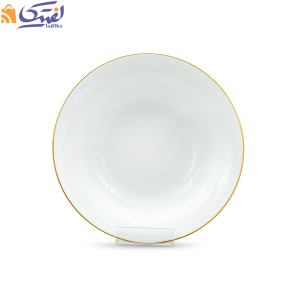 سالاد خوری بزرگ چینی زرین ایتالیا اف طرح لب طلا سایز 25