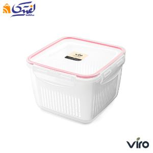 ظرف فریزری سبد دار ایزی لاک پلاس مربع 3 برند ویرو - کد 613