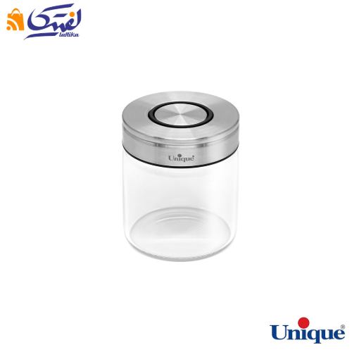ظرف ادویه 7.5 سانتیمتر شیشه ای درب استیل یونیک UN-1728