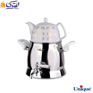 کتری و قوری 3.5 لیتر شیردار استیل یونیک