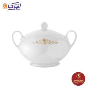 سوپ خوری چینی زرین ایتالیا اف 3650 کوئین طلایی