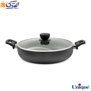 تابه دو دسته یونیک سایز 32 کف گرانیت طوسی تیره UN-8128