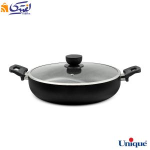 تابه دو دسته یونیک سایز 32 گرانیت مشکی UN-8127