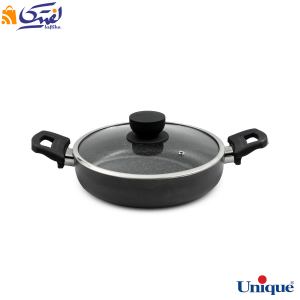تابه دو دسته سایز 24 یونیک کف گرانیت طوسی تیره UN-8124