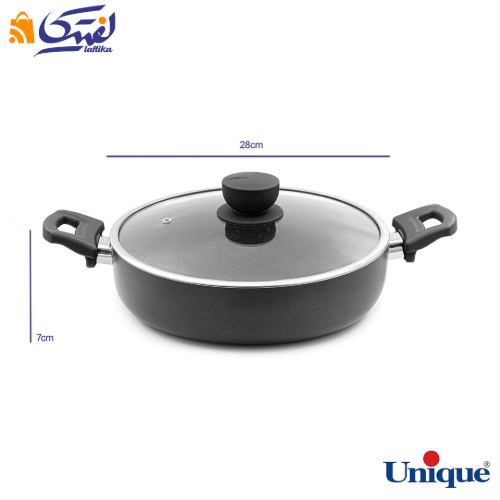 تابه دو دسته 28 کف گرانیت طوسی تیره UN-8126