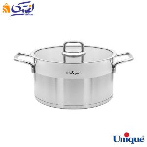 قابلمه استیل یونیک UN-9906 سایز 24 طرح فلت
