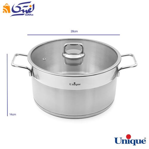 قیمت سرویس قابلمه یونیک 8 پارچه تمام استیل مدل فلت UN-9990