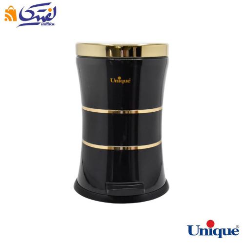 قیمت سرویس آشپزخانه 18 پارچه یونیک کمر باریک خطی مشکی براق طلا UN-4698