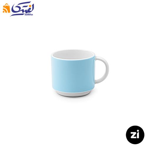 فنجان قهوه خوری چینی زرین ZI فرم اس پاستل آبی سایز 6