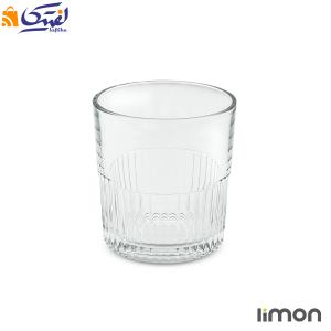 نیم لیوان شیشه ای  لیمون شیاردار 315 سی سی 6 عددی 2445