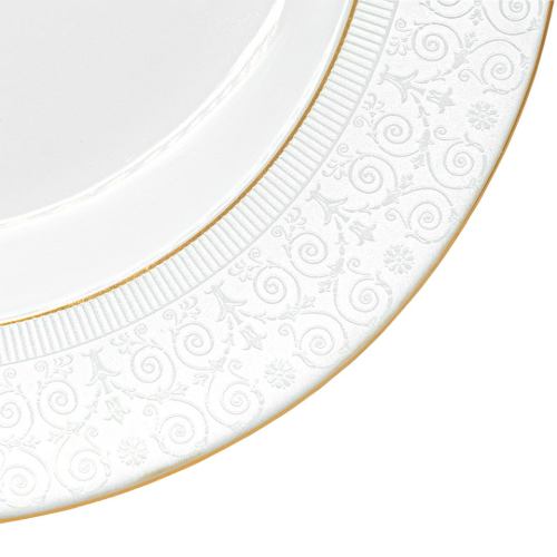 خرید سالاد خوری بزرگ چینی زرین ایتالیا اف طرح سپید صدف سایز 25