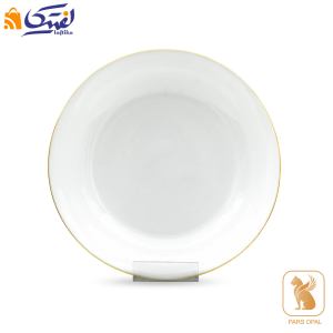 دیس گرد سفید لب طلا اپال کد 1030