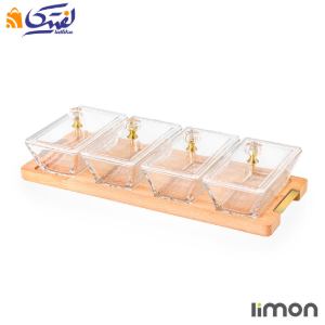 اردور خوری مستطیل دربدار 4 خانه پایه چوبی 2249