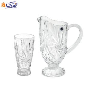 سرویس 7 پارچه پارچ و لیوان پریما تراش چین Ab232