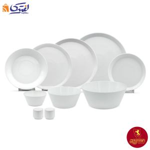 سرویس 31 پارچه سفید چینی زرین فرم اس مارک زی
