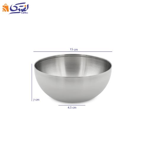 کاسه استیل توپی سایز 15 بدون پایه