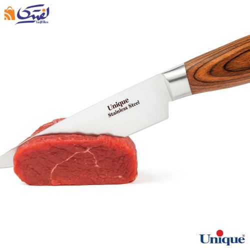 چاقو آشپزخانه یونیک 7 اینچ دسته چوبی UN-5546