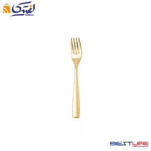 چنگال شیرینی خوری 6 عددی بست لایف مدل 2FULL GOLDL-M-187