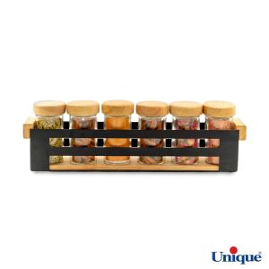 ست جا ادویه فلزی یونیک UN-6164 یک ردیفه 6 عدد