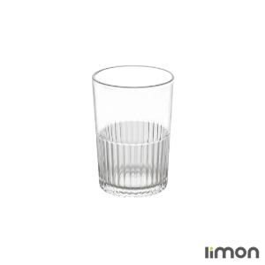 لیوان شیشه ای لیمون شیاردار 350 سی سی تک عددی 2216