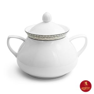 سوپ خوری چینی زرین با شيار ملاقه شهرزاد 12 ورونا طوسی