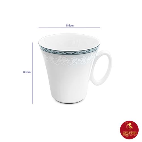 قیمت فنجان چای خوری وایت رز وینچی چینی زرین سایز 9