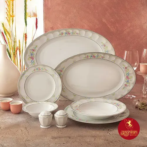 سرویس غذاخوری چینی زرین نئوکلاسیک طرح گلاریس