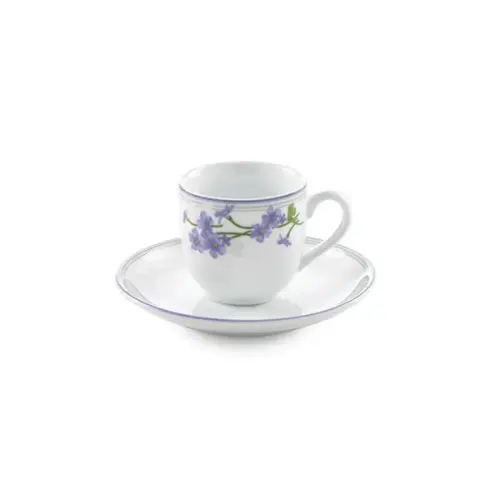 چینی زرین سرویس 12 پارچه قهوه خوری طرح یاس بنفش