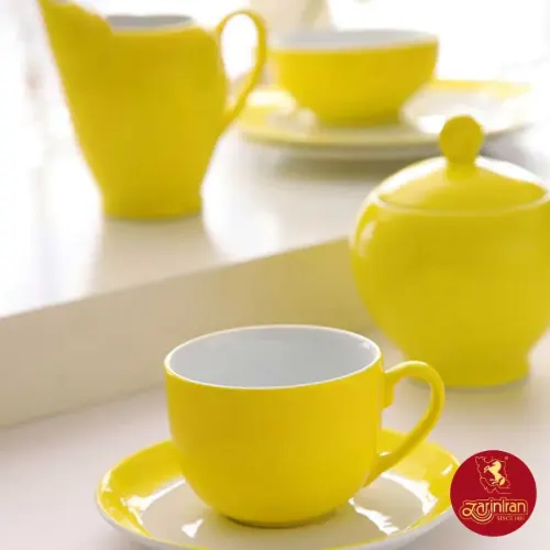 سرویس چایخوری چینی زرین طرح آفتاب