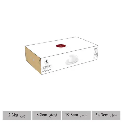 بسته بندی اصلی  چینی 12 پارچه چای خوری