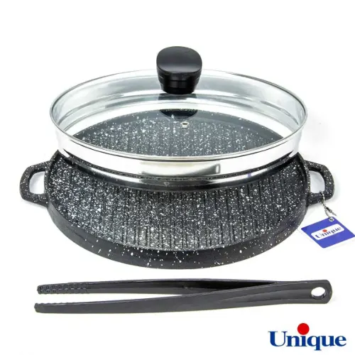 تابه گریل چدنی یونیک درب دار UN-6003