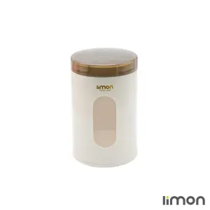جای حبوبات گرد شفاف لیمون سایز 1