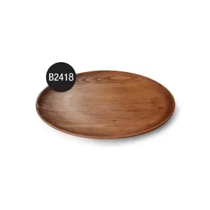 بشقاب چوبی گرد تیریتی متوسط 24 سانتی B2418