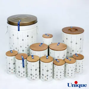 سرویس 12 پارچه آشپزخانه فانتزی یونیک مدل آویز با درب بامبو UN-8005