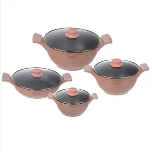 سرویس-قابلمه-گرانیتی-8-پارچه-فورته-Forte-مدل-اسکار-گلبهی