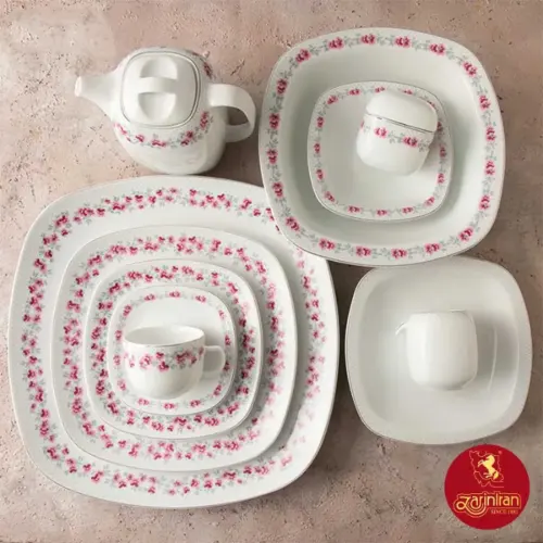 خرید سرویس گلسار پلاتینی چینی زرین با قیمت مناسب