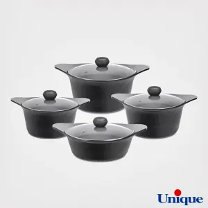 سرویس قابلمه یونیک چدن 10 پارچه داخل سرامیک UN-8810