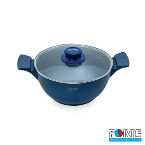 قابلمه گرانیتی فورته سایز 24 اسکار پلاس سرمه ای